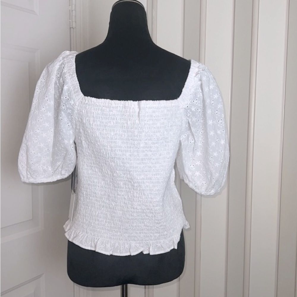 Eyelet Smocked Top